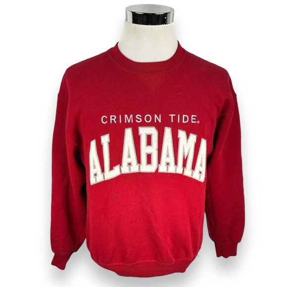 Vintage Russell Athletic Alabama Crimson Tide Sweatshirt Mens Medium USA 90s Red - Picture 1 of 13